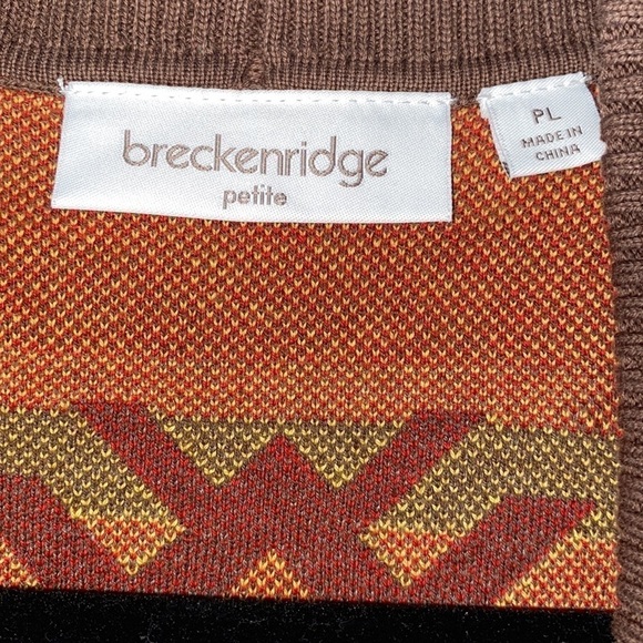 Breckenridge southwestern‎ vest soft knit petite large sweater - Picture 3 of 8